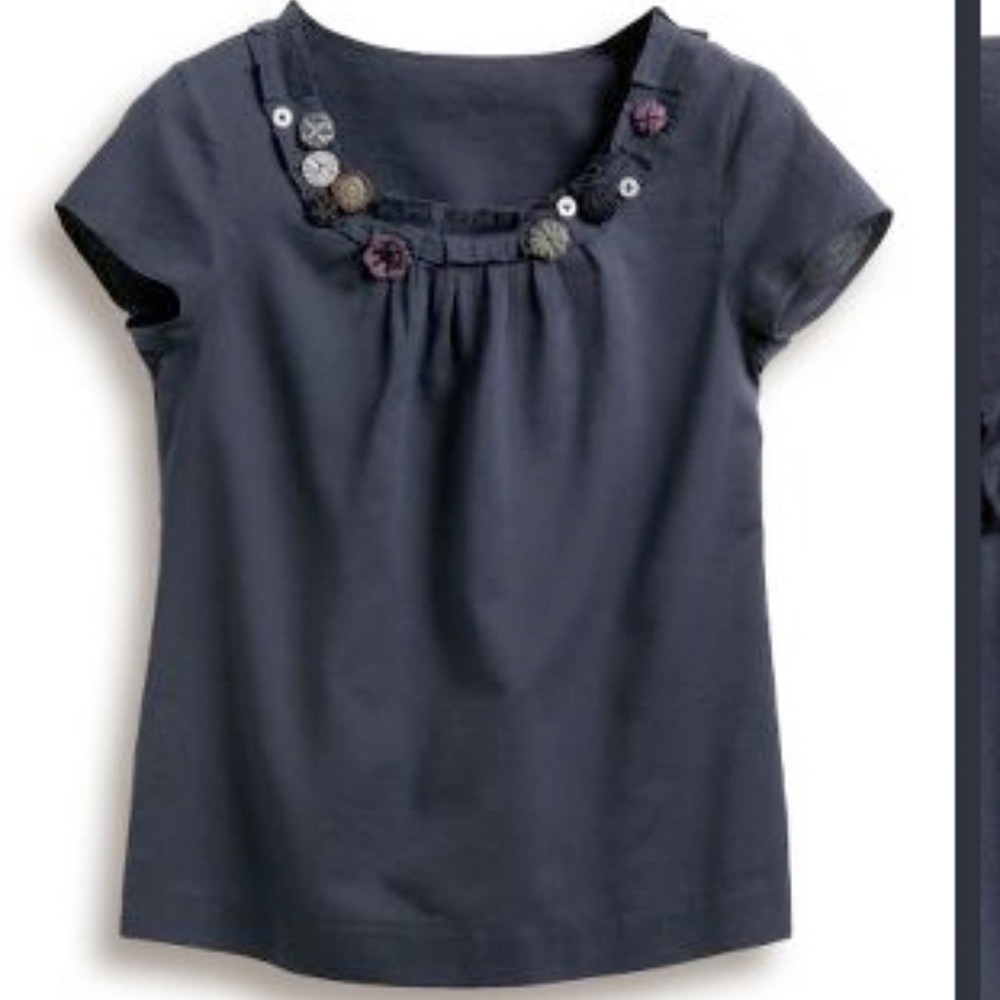 Boden Top Button Neck Details